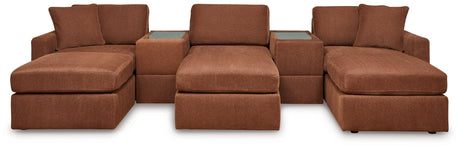 Pillar Spice Peak 5-Piece Sectional with Ottoman - Ella Furniture