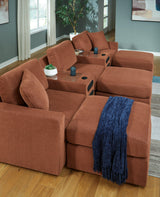 Pillar Spice Peak 5-Piece Sectional with Ottoman - Ella Furniture