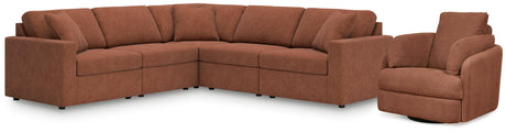 Pillar Spice Peak 5-Piece Sectional with Recliner - Ella Furniture