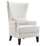 Pippin Upholstered Wingback Accent Chair Latte 904066 - Ella Furniture