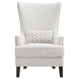 Pippin Upholstered Wingback Accent Chair Latte 904066 - Ella Furniture