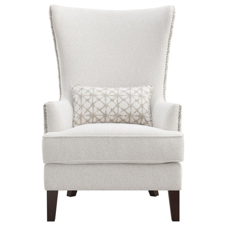 Pippin Upholstered Wingback Accent Chair Latte 904066 - Ella Furniture