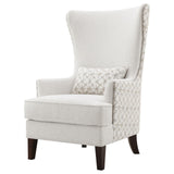 Pippin Upholstered Wingback Accent Chair Latte 904066 - Ella Furniture