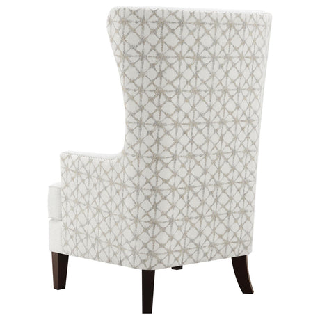 Pippin Upholstered Wingback Accent Chair Latte 904066 - Ella Furniture
