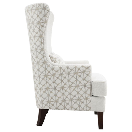 Pippin Upholstered Wingback Accent Chair Latte 904066 - Ella Furniture