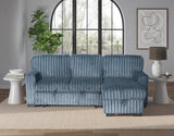 Poland Charcoal Reversible Sectional w Pull-Out Bed