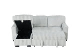Poland Gray Reversible Sectional w Pull-Out Bed