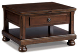 Porter Rustic Brown Coffee Table With 1 End Table - Ella Furniture