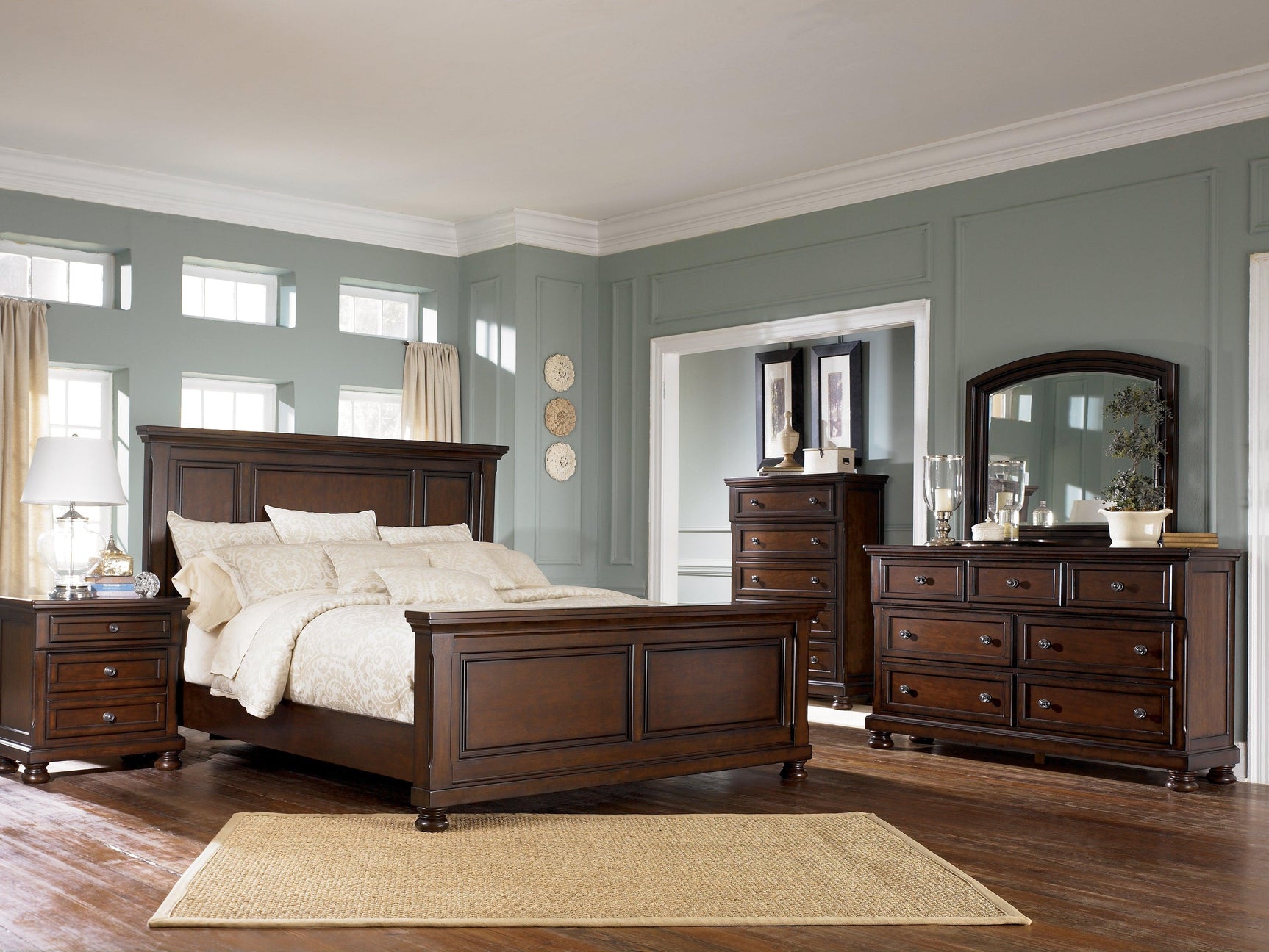 Porter Rustic Brown Panel Bedroom Set - Ella Furniture