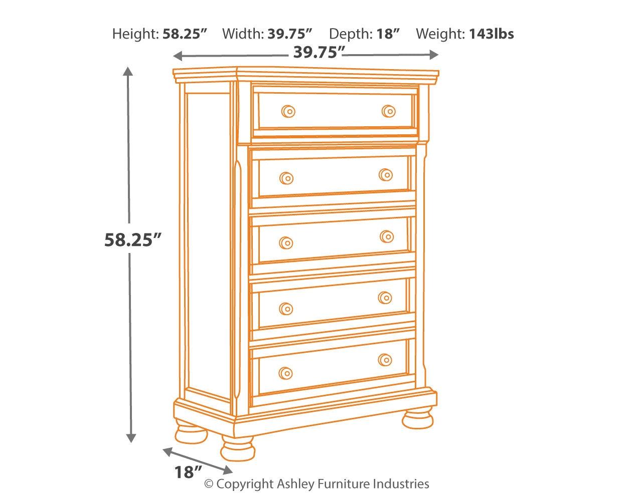 Porter Rustic Brown Sleigh Bedroom Set - Ella Furniture