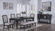 Kingsbury Dark Gray Fabric Upholstered Dining Room Set