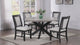 Stevens Gray Fabric Upholstered Round Dining Room Set