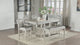 Klina Silver Faux Leather Rectangular Counter Height Set