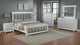 Ariane Silver Faux Leather Upholstered Panel Queen Bed