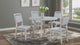 Blanche White Upholstered Round Dining Room Set