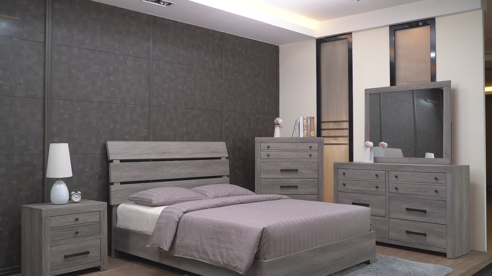 Tundra Gray Platform Bedroom Set