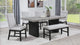 Sebastian Light Gray Black Rectangular Dining Room Set