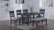 Guthrie Black Gray Fabric Upholstered Dining Room Set