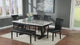 Tanner White Black Faux Marble Dining Room Set