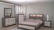 Rhett Brown and Cream LED Contemporary Queen Platform Bed