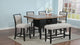 Dary Brown White Fabric Upholstered Counter Height Set