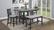 Delfin Light Brown Counter Height Set