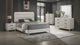 Nyomi White Upholstered Panel King Bed