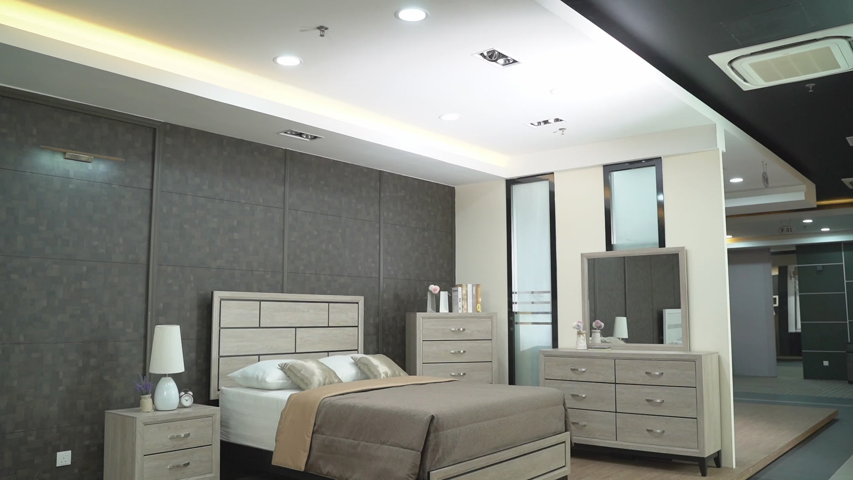 Akerson Driftwood Panel Bedroom Set