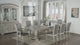 Klina Pedestal Gray Pedestal Leg Dining Room Set