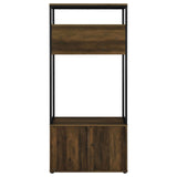 Quincy 2-Door Engineered Wood Hall Tree Dark Pine And Black 980006 - Ella Furniture