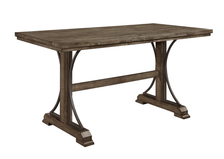 Quincy Grayish Brown Modern Wood Counter Height Dining Room Set - Ella Furniture
