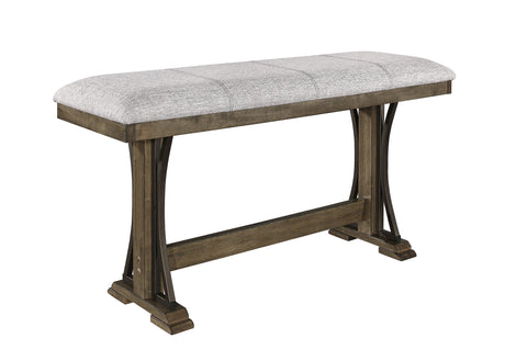 Quincy Grayish Brown Modern Wood Counter Height Dining Room Set - Ella Furniture