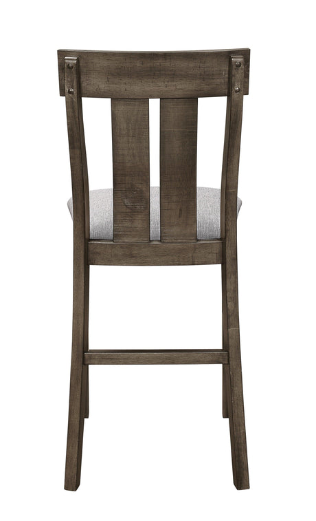 Quincy Grayish Brown Modern Wood Counter Height Dining Room Set - Ella Furniture