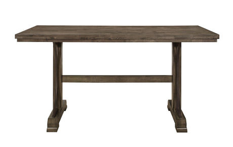 Quincy Grayish Brown Modern Wood Counter Height Dining Room Set - Ella Furniture