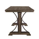 Quincy Grayish Brown Modern Wood Counter Height Dining Room Set - Ella Furniture