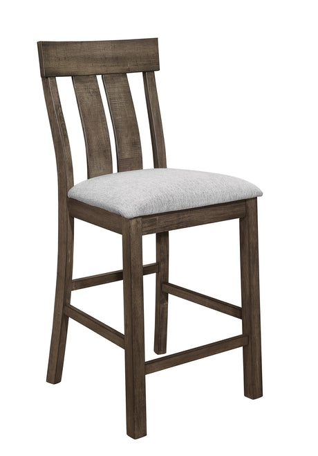 Quincy Grayish Brown Modern Wood Counter Height Dining Room Set - Ella Furniture
