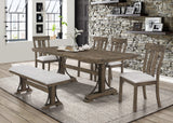 Quincy Grayish Brown Traditional Wood And Veneers Dining Room Set - Ella Furniture