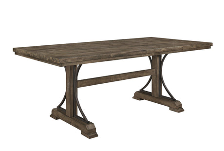 Quincy Grayish Brown Traditional Wood And Veneers Dining Room Set - Ella Furniture