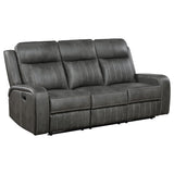 Raelynn 2-piece Upholstered Reclining Sofa Set Grey 603191-S2 - Ella Furniture