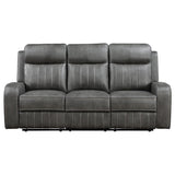 Raelynn 2-piece Upholstered Reclining Sofa Set Grey 603191-S2 - Ella Furniture