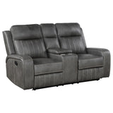 Raelynn 2-piece Upholstered Reclining Sofa Set Grey 603191-S2 - Ella Furniture