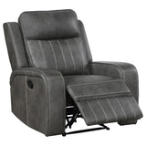 Raelynn 3-piece Upholstered Reclining Sofa Set Grey 603191-S3 - Ella Furniture
