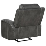 Raelynn 3-piece Upholstered Reclining Sofa Set Grey 603191-S3 - Ella Furniture