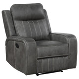 Raelynn Upholstered Recliner Chair Grey 603193 - Ella Furniture