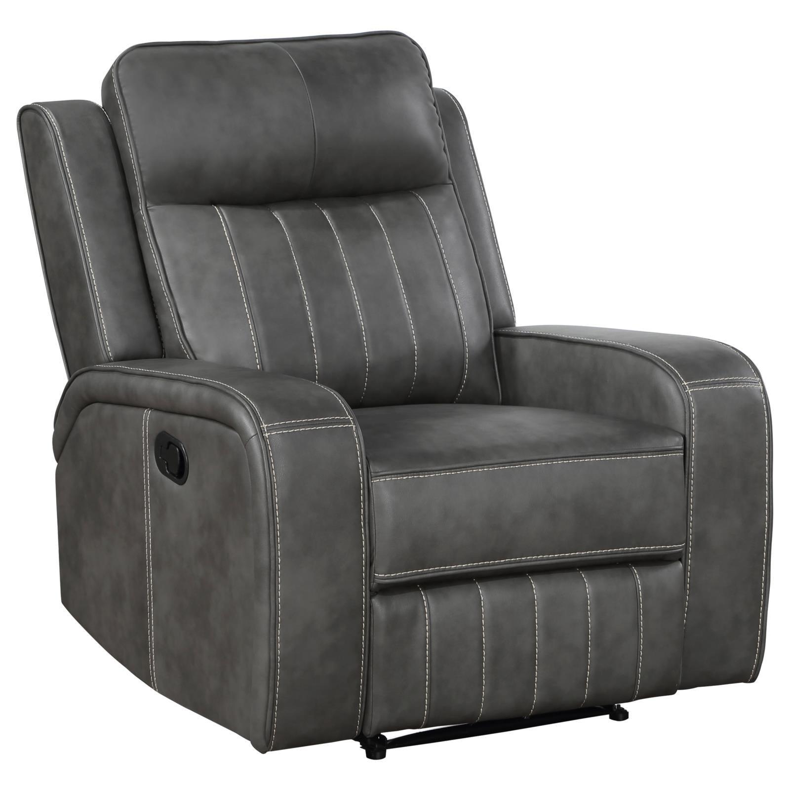 Raelynn Upholstered Recliner Chair Grey 603193 - Ella Furniture