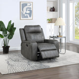 Raelynn Upholstered Recliner Chair Grey 603193 - Ella Furniture