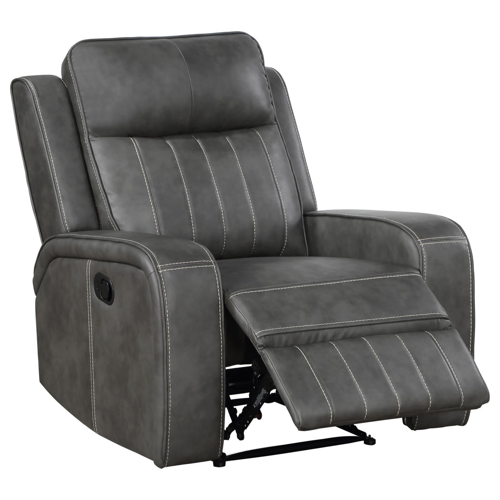 Raelynn Upholstered Recliner Chair Grey 603193 - Ella Furniture