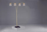 Rain Black Gold Pewter Majestic Modern Drop Arc Floor Lamp - Ella Furniture