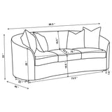 Rainn Rainn 2-piece Boucle Upholstered Sloped Arm Sofa Set Latte 509171-S2 - Ella Furniture