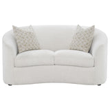 Rainn Rainn 2-piece Boucle Upholstered Sloped Arm Sofa Set Latte 509171-S2 - Ella Furniture